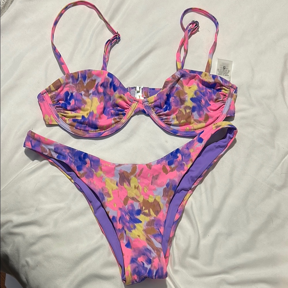Colorful Floral Bikini Set